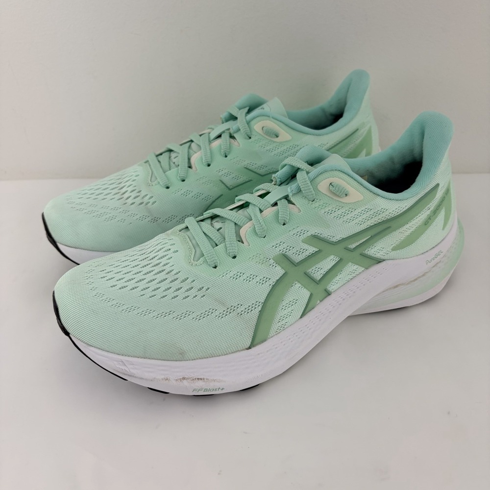 ASICS GT-2000 12 Women's Size 9.5 Mint Tint Dark Mint Running Athletic Shoes